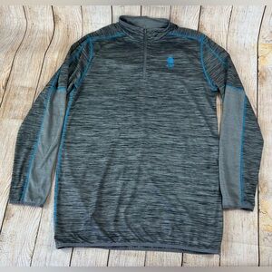 AT&T Employee Uniform 1/4 Zip Pullover ATT Jacket Gray Long Sleeve XL Reversible